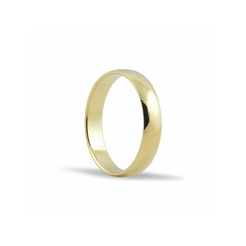 Alianza de oro 18K de 4mm. Disponibles desde las talla 7 a la talla 37.
