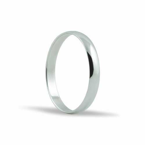 Alianza de oro blanco 18KT de 3mm.