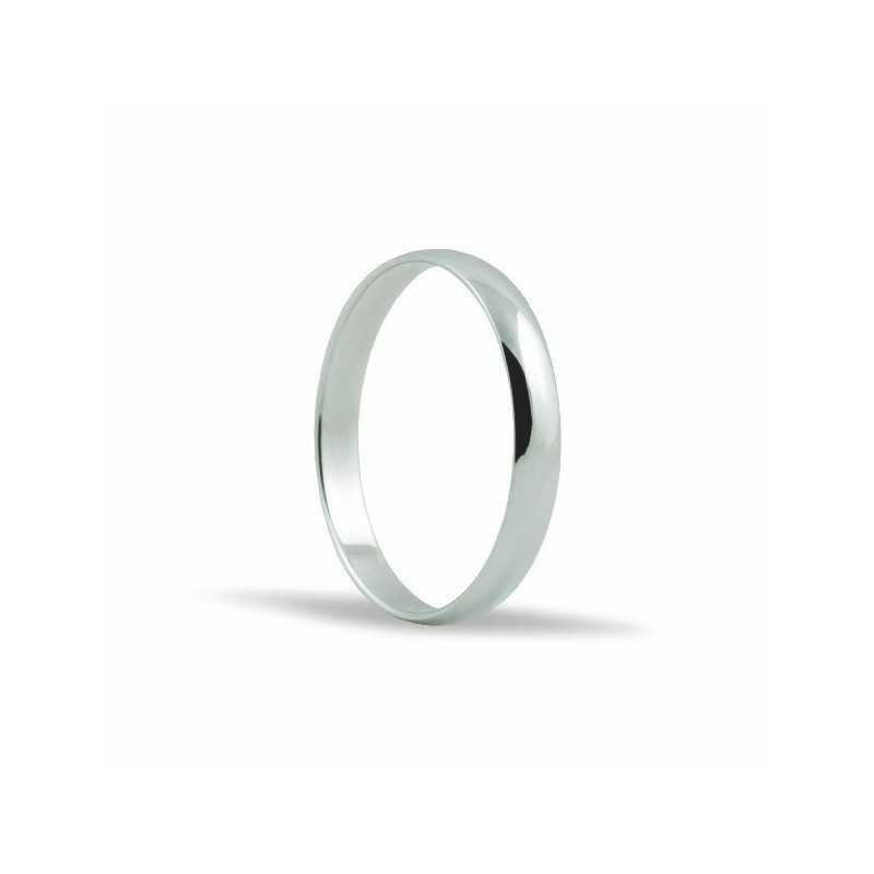 Alianza de oro blanco 18K de 3mm.
