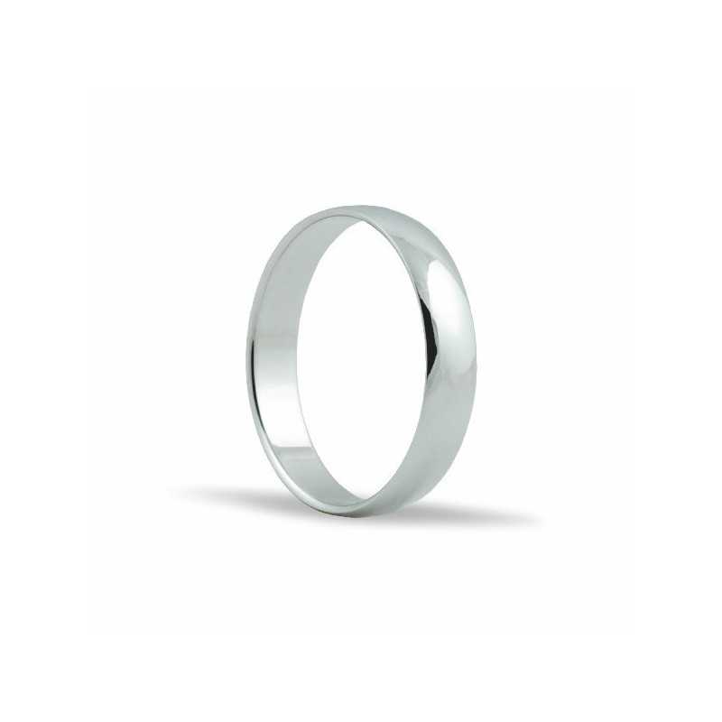 Alianza de oro blanco 18K de 4mm.