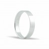 Alianza plana de oro blanco 18K de 4mm.