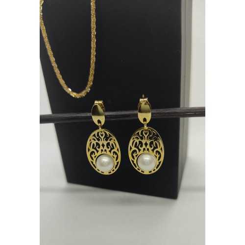 Pendientes Perla Gala Oro 18kt